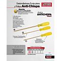 Destornillador de bronce-aluminio antichispa con mango ámbar, punta plana de 1/4" Urrea