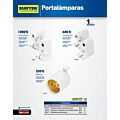 Paq c/10 Portalámpara con soporte tipo escuadra de porcelana 4 cm Surtek