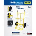 Diablo para cilindros o tanques capacidad 2 cilindros con llanta neumática Surtek