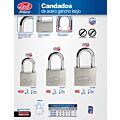 Candado de acero largo 45 mm, llave estándar, en caja Lock