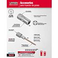 Paq c/6 Acoplador para inyector de grasa 6,000 PSI Urrea