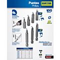 Punta Phillips de poder para destornillador hexágono de 1/4", #2 x 2" 20 piezas Surtek