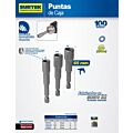 Punta de caja de poder con imán en pulgadas hexágono de 1/4", 5/16" 10 piezas Surtek