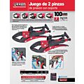 Juego de pinzas de presión con soporte para banco, 2 piezas Urrea