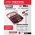 Juego combinado de puntas hexagono de 1/4" con adaptador magnético de poder, 56 piezas Urrea