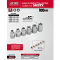Juego de dados Torx hembra cuadro de 1/2", en riel, 6 piezas Urrea