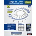 Juego de llaves combinadas satinadas en pulgadas y métricas, 12 puntas, 20 piezas Surtek