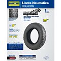 Llanta neumática 2 capas de 16" sin rin para carretilla Surtek