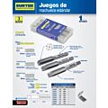 Juego de machuelos de acero al carbón 7/16"-13NC, 3 piezas Surtek