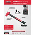 Martillo de bola irrompible con mango Rubber grip de 14", 32 oz Urrea