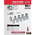 Juego de dados Torx hembra cuadro de 3/8" en riel, 10 piezas Urrea