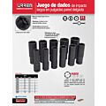 Juego de dados de impacto largos pared delgada cuadro de 1/2", 6 puntas, en pulgadas, 11pz Urrea