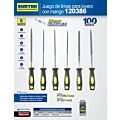 Juego de limas combinadas con mango bimaterial para joyero, 6 piezas Surtek