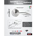 Manija tubular Messina función de paso, acero inoxidable, en caja Proforza