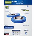 Paq c/6 Cinta masking tape azul para enmascarar 1-1/2" x 50 m Surtek