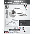 Manija tubular Messina función privacía, acero inoxidable, en caja Proforza