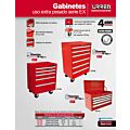 Gabinete móvil 6 gavetas 27" serie EX Urrea