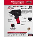Pistola de impacto neumática cuadro de 1/2" 442 Ft-lb composite sistema twin hammer Urrea