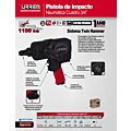 Pistola de impacto neumática cuadro de 3/4" 1,106 Ft-lb sistema twin hammer Urrea