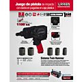 Juego de pistola de impacto neumática cuadro de 3/4" y accesorios en pulgadas, 7 piezas Urrea