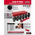 Juego de dados largos y accesorios de impacto en pulgadas cuadro de 1", 14 piezas Urrea