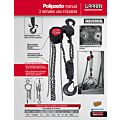 Polipasto manual 3 ramales 7.5 ton, cadena 3 m Urrea
