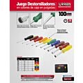 Juego de destornilladores con mango ámbar de colores, de caja en pulgadas, 10 piezas Urrea