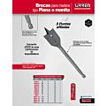 Broca para madera de acero al carbono tipo manita 1/4" zanco de 1/4" Urrea