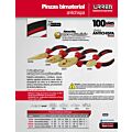 Pinza de bronce-aluminio antichispa con mango bimaterial 8", de punta larga Urrea