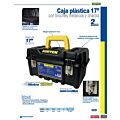 Caja portaherramientas plástica con broches metálicos 17" x 9" x 8" Surtek