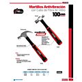 Martillo de bola con mango anti-vibración texturizado de 12-63/64", 16 oz Urrea