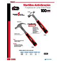 Martillo de uña forjado en una pieza con mango anti-vibración texturizado de 13-9/16", 20 oz Urrea
