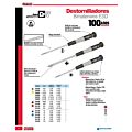 Destornillador de precisión ESD anti-estáticos, punta Torx  T8 x 2-3/8" Urrea