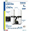 Colector de polvo 3 x 4" 3 HP 120 V, 3400 RPM Surtek