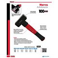 Marro con mango Rubber grip anti-vibración de 10-1/4", 2 lb Urrea