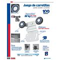 Juego de carretilla doble riel para clóset, galvanizada Lock