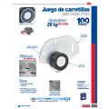 Juego de carretilla al piso para clóset, galvanizada Lock
