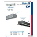 Riel tipo TT para clóset 2.4 m, de lámina Lock