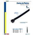 Paq c/6 Cinchos plásticos 400 x 7.6 mm, tensión 55 Kg de 50 piezas color negro Surtek