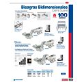 Bisagra curva bidimensional 35 mm, cierre suave Lock