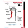 Prensa "F" de acero al carbón 11-1/2" con sistema de matraca Urrea