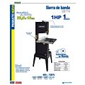 Sierra de banda 14" 1 HP 120 V, 1700 RPM Surtek