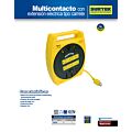 Multicontacto 6 entradas tipo carrete con extensión eléctrica 6 m Surtek