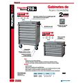 Gabinete acero inoxidable móvil 7 gavetas 27" serie H Urrea