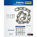 Cadena grado 30 pulida 50 kg, 3/16" Surtek
