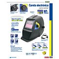 Careta electrónica para soldar con panel solar y control de sombras Foy