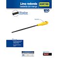 Paq c/6 Lima redonda con mango plástico 8" Surtek