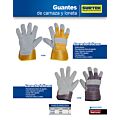 Paq c/6 Guantes de carnaza y loneta unitalla Surtek