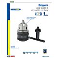 Broquero 3/8", rosca 1/2" - 20 NF con llave Surtek