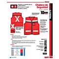 Chaleco de seguridad tipo supervisor cerrado con reflejante azul G Urrea